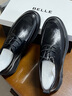 百丽通勤商务皮鞋2025男牛皮褶皱增高休闲鞋A1373AM4 黑色2  40 实拍图