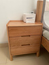 源氏木语实木床头柜北欧卧室收纳柜现代简约储物柜橡木床边柜0.45米三抽 实拍图