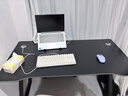 甄严选电脑桌台式电竞桌椅套装组合桌子办公家用桌学习桌书房书桌写字桌 【黑架+黑碳纤纹面】单桌120*60 实拍图