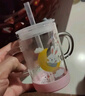 富光 玻璃杯家用儿童牛奶杯子带刻度耐热吸管水杯喝奶杯微波炉可加热 实拍图