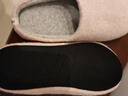 内泊（NEIBO）【抑菌防臭】乳胶棉拖鞋女冬季大码男士家居防滑软底保暖羊毛粉42 实拍图