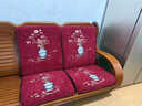 南极人（Nanjiren）红木沙发垫坐垫带靠背中式实木质加厚海绵防滑老式木沙发坐垫四季 牵牛花-驼-厚度8厘米【雪尼尔/防滑/可拆洗】 长50*宽50*60cm(靠背高)/单只装 实拍图
