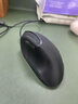 山业中手有线静音办公鼠标 人体工学垂直竖握 游戏吃鸡 蓝光LED 多档DPI 6键 磨砂黑色 线长1.8m 实拍图
