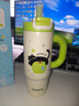 新款大容量巨无霸冰霸杯带手柄便携车载汽车杯不锈钢保温杯 苹果猫咪/约800ml大容量/吸管直饮双用 实拍图