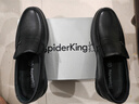 蜘蛛王男士皮鞋一脚蹬春秋商务休闲皮鞋真皮中老年爸爸鞋 48475 黑色 41 实拍图