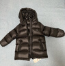 保姆鹅 儿童羽绒服宝宝中长款羽绒服男童面包服女童加厚羽绒服[NM2128] 炭黑 140 实拍图