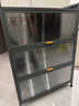 七序厨房置物架落地多层防尘收纳柜家用微波炉烤箱储物柜碗柜餐边柜 【特厚】二门三层长50宽32高80 实拍图