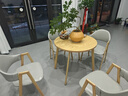 海艾珈商务接待圆桌简约会议桌洽谈桌椅组合休闲办公桌咖啡桌一桌四椅 实拍图