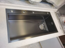 卡琥U8pro集渣304不锈钢水槽大单槽厨房家用左侧排水洗碗槽洗菜盆9050 88×48枪灰【左右下水可选】 实拍图