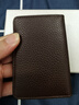 欧凡卡蒂真皮银行卡卡包男士名片夹超薄女证件包收纳包小卡夹卡片包大容量 咖啡色 实拍图