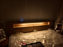 源氏木语全实木床北欧风小户型卧室家具橡木床现代简约主卧1.5m1.8m双人床 原木色低铺夜光床斜靠版【橡木】 1800mm*2000mm  框架结构 实拍图
