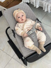 嘻优米婴儿摇摇椅哄娃神器电动摇椅新生儿见面礼宝宝摇篮躺睡摇摇床 灰色【智能哄睡-电动摇椅】+玩具架 实拍图