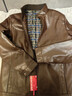 皮尔卡丹（pierre cardin）真皮皮衣男新款秋冬季爸爸装加绒加厚绵羊皮夹克外套保暖防寒休闲 801咖啡-(立领） 加绒 XL 180码-建议140-155斤 实拍图