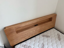 源氏木语全实木床北欧风小户型卧室家具橡木床现代简约主卧1.5m1.8m双人床 原木色高铺夜光床斜靠版【橡木】 1350mm*2000mm  框架结构 实拍图