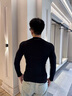 GOLOVEJOY健身衣男速干长袖紧身显肌肉跑步运动上衣吸汗训练服压缩衣黑XL 实拍图