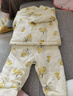 童泰宝宝套装秋冬季纯棉婴儿衣服男童女童夹棉上衣高腰护肚裤子 黄色 73 cm 实拍图
