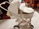ANGI BABY婴儿推车可坐可躺婴儿车轻便折叠新生儿减震高景观双向儿童手推车 星釉流光白【全新升级】PU橡胶轮 实拍图