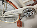 飞鸽（FLYING PIGEON）自行车成人通勤车自行车学生单车成人自行车通勤自行车女士自行车 标配奶油米|单速|辐条轮+礼包 24寸适合150-170cm 实拍图