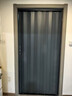 铝合金折叠门推拉门防火隔断门隐形空调房厨房卫生间卧室平开移门 黑色框+灰色铝板【A级防火材质】 实拍图