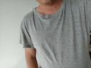 宜而爽【2件装】100%纯棉男士短袖罗纹打底衫T恤汗衫圆领大码全棉老头衫 实拍图