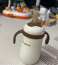 世喜婴儿保温杯小月龄316L不锈钢吸管学饮杯保温奶瓶+直饮吸管套件 实拍图