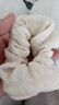 新款奶油泡芙大肠发圈女简约复古褶皱头花头绳丸子头皮筋气质发饰 米白奶油褶皱发圈 实拍图