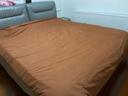 京东京造意式瓷磨四件套 60支长绒棉磨毛A类100%纯棉全棉床单被套床上冬天保暖双人 1.8m枫叶棕 实拍图