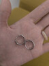 白岚镜光耳圈女925银耳环耳钉时尚设计潮流素圈耳饰新年礼物送老婆 银色大号 实拍图