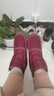 雅森东北冬季加厚雪地靴女高帮棉鞋女中老年人加绒防滑妈妈鞋短筒靴子 R7深红色 39 实拍图