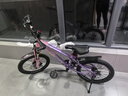 凤凰山地自行车男女变速山地车碟刹青少年儿童自行车学生单车 星际 粉紫【单速+辐条轮】 18寸【适合120-155cm】 实拍图