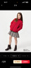 优衣库童装男童女童摇粒绒拉链茄克长袖外套夹克秋冬新款478141 15 珊瑚红色 160 实拍图