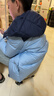 雪中飞【双面穿】儿童羽绒服冬季轻薄男女童面包服羽绒服新雾蓝160cm 实拍图