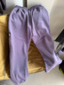 迪士尼儿童裤子秋冬女童卫裤宝宝加绒厚休闲长裤 91173紫色加绒 150cm 实拍图