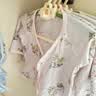 全棉时代婴儿针织半背衣无骨纯棉满月宝宝和尚服护肚上衣 漫舞花园 52码 实拍图