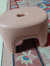 【热销爆款】新款加厚奶油风家用小凳子塑料凳可叠放耐用儿童凳 樱花粉1个 实拍图