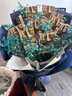 花束包装半成品免包手工创意高考花壳有钱花材料包鲜花零食满天星 大号花筒牛仔蓝色 送30根竹签+彩灯+胶带+贺卡 实拍图