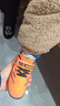 回力童鞋儿童足球鞋2026春季新款男童碎钉软底防滑训练鞋学生运动鞋 桔黑 26 内长约17.1cm 实拍图