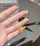 中国黄金（CHINA GOLD）黄金蝴蝶项链女士简约轻奢足金吊坠首饰生日情人节礼物送女友老婆 玫瑰礼盒+蝴蝶吊坠【赠镀金银链】约0.3g 实拍图