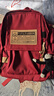袋鼠书包女双肩包男初高中大学生背包大容量耐磨15.6吋笔记本电脑包 红色【带猩猩挂件】 实拍图
