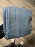 无印良品（MUJI）羊毛编织 围巾 围脖 保暖 女式 冬季 DD0IOA4A 烟熏蓝色 35*164cm 实拍图