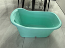 捷贝儿童洗澡桶宝宝浴桶婴儿大号浴盆可坐小孩泡澡桶家用浴缸全身澡盆 淡绿色（0-15岁）加长款 实拍图