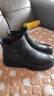 SPIDERKING蜘蛛王大码女鞋妈妈棉鞋女冬季保暖短靴平底中老年皮鞋女 黑色 42 实拍图