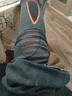 护膝绑带艾草护膝发热保暖老寒腿男女士关节秋冬老人骑行防寒护套 黑橙加长款【绑带/艾草理疗】1双 XL【适合体重140-170斤】 实拍图