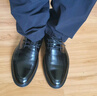 卡帝乐鳄鱼（CARTELO）纹男士皮鞋耐磨软牛皮休闲皮鞋男商务圆头厚底男鞋9671 黑色 41 实拍图