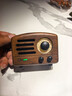 猫王收音机猫王音响 猫王小王子无线便携式蓝牙音箱复古迷你小音响家用原木质收音机情人节礼物 胡桃木 实拍图