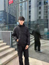 啄木鸟 轻薄羽绒棉服男士简约连帽加绒抗寒保暖防风短款羽绒棉衣服外套 XG22豆灰 XL 【115-130斤】 实拍图