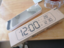 码仕 闹钟LED电子音乐超大声夜光多功能客厅可挂大尺寸台钟PLUS版白色开学季 实拍图