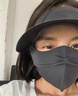 蕉下（beneunder）脸基尼女帽檐全脸防晒面罩防晒口罩防紫外线石墨灰 实拍图