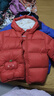 巴拉巴拉童装儿童羽绒服宝宝男女童2025冬装新款婴儿外套保暖上衣泡芙羽绒 红色小南瓜61003-白鸭绒 130 （充绒量121g 适合6-7岁） 实拍图