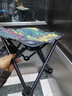 爆品椅子板凳小椅子户外钓椅马扎钓鱼便捷多功能超轻四角凳子马扎 户外小马扎-枫叶蓝色(活动) 实拍图